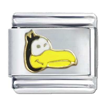 Schakel - Charm - Bedel - Toucan - Vogel - 9mm - Geschikt voor Italiaanse Bedelarmband - Schakelarmband