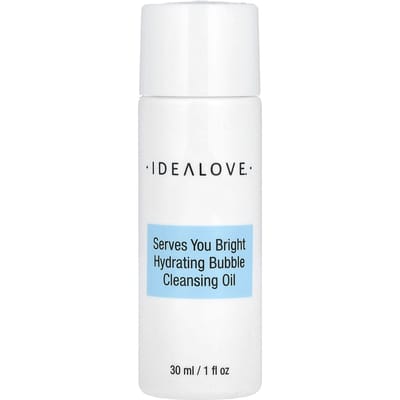 Idealove, Serves You Bright Hydrating Bubble Cleansing Oil, Sample Size, 1 fl oz (30 ml) white
