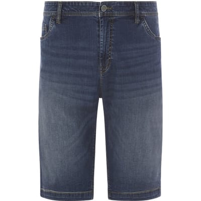 Jan Vanderstorm herren Denim Bermuda - 56 - blauw - Plus Size