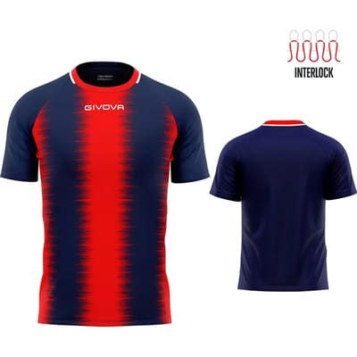 Sportshirt Givova Streep Blauw-rood Blauw - M