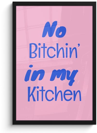 Poster in lijst - Fotolijst 40x60 cm - Posters - Quote - Blauw - Lettertype - Keuken - Posterlijst zwart - Decoratie - Wanddecoratie woonkamer - Muurdecoratie slaapkamer