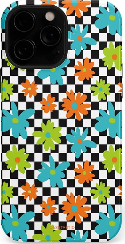 Casetastic Hoesje Geschikt voor Apple iPhone 13 Pro Max Magsafe - Stijlvolle Beschermende Duo-layer Case - Retro Bloem Power