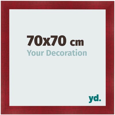 Your Decoration - Fotolijst 70x70 cm - MDF - Wijnrood Geveegd - Pisa