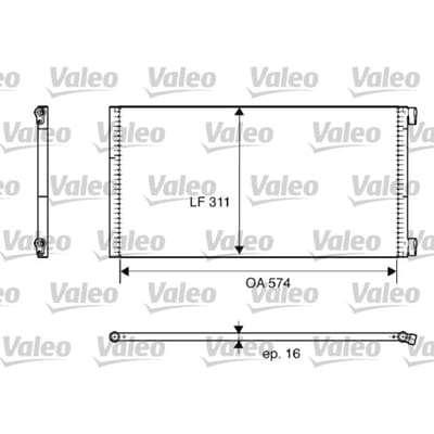 Condensator, airconditioning VALEO 817684