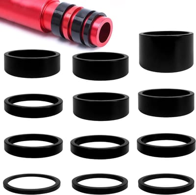 12 Stuks Carbon Fiber Standoffs en Helm Spacer voor Fietshandvatten, BMX, MTB en Racefietsen, Lichtgewicht en Duurzaam