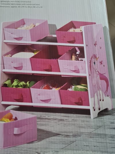 Livarno home Opbergrek voor Kinderen - Roze - 65 x 60 x 30cm