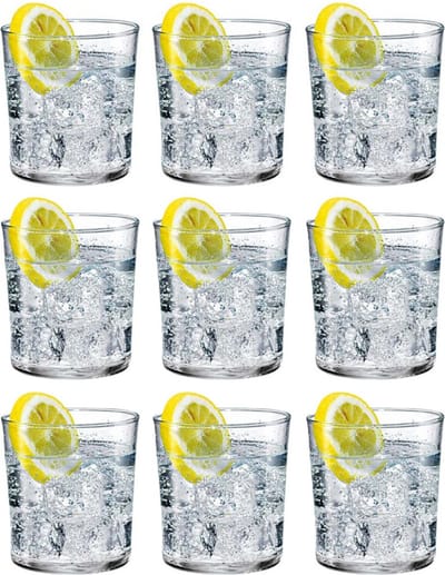 Bormioli Rocco Drinkglazen Bodega - 9x stuks - transparant - 370 ml - Waterglazem/sapglas