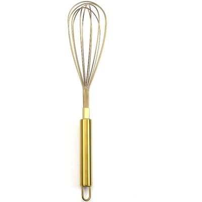 Roestvrijstalen eierklopper Handgarde Ei-mixer Gereedschap Keukengereedschap Bakken Cake Gereedschap goud
