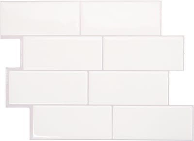 Smart Tiles Zelfklevende keuken achterwand voor keuken en badkamer Metro Wit 4 29,34x21,28 cm