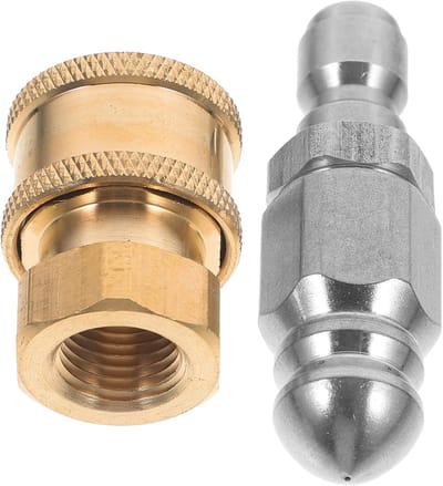 Hoge Druk Sproeier - Tuinslang Nozzle - Diverse Reiniging - Verstelbare Waterstroom - 6 x 1.5 cm - Roestvrij Staal