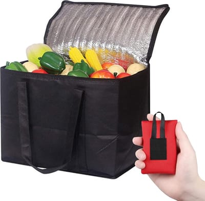 Opvouwbare koeltas met picknickdeken, 35 liter, picknicktas, lunchtas, thermotas, isolatietas voor levensmiddelentransport
