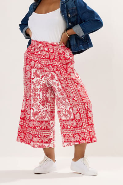 Yours Rode Paisley Midaxi Culottes Size 44