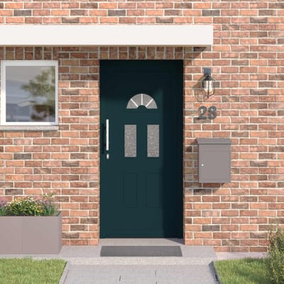 vidaXL - Voordeur - 98 - x - 198 - cm - PVC - Antraciet