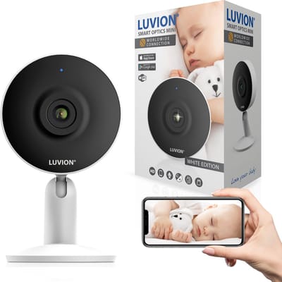 LUVION® Smart Optics Mini HD Wifi Baby Camera - Smartbaby - White Edition - Babyfoon camera met app voor Smartphone en Tablet