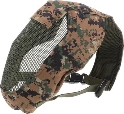 Heksenmasker - Volledig Gezichtsbescherming - Sport Bescherming - Stalen Mesh Vizier - 30x18x11cm - Camouflage
