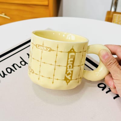 Kleine Geschenkdoos Beker Schattig Meisje Waterbekerset Mok Souvenir Cartoon Keramische Beker Huishouddeksel 480M