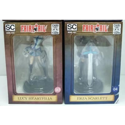 Anime Fairy Tail Lucy Heartfilia Gray Fullbuster Erza Scarlet Etherious Natsu Dragneel PVC Actiefiguren Standbeeld Model Speelgoed Poppetje