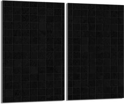 TMK ArtDeko - Beschermplaat van glas - 30x52 cm - Zwart - Voor Kookplaat