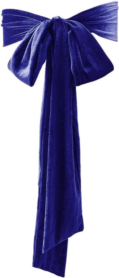 EGoods - Donkerblauwe fluwelen sjerpriem voor dames - Gala, trouw, speciale gelegenheid