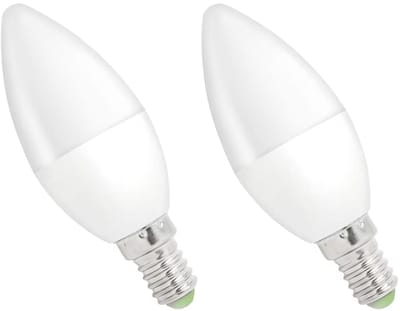 Spectrum LED Kaarslamp E14 4W - 230V - 330 Lumen - 3000K Warm wit - Gezellig licht - Energiezuinig - 2 stuks