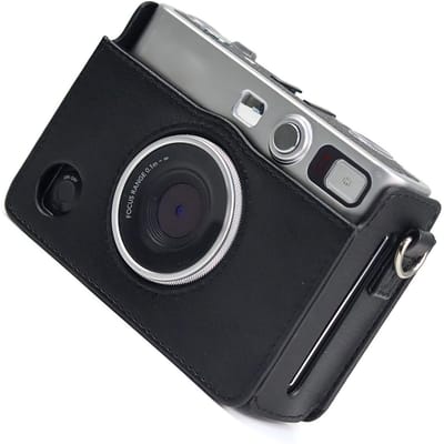 Retro PU Leer Camera Tas Digitale Camera Hoes Fotografie Leer Hoesje voor Instax Mini zwart