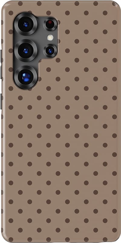 Polka Dots Hoesje Samsung Galaxy S25 Ultra | Geschikt Voor Mag | Stippen Design Backcover Samsung Galaxy S25 Ultra Sandstone Dots