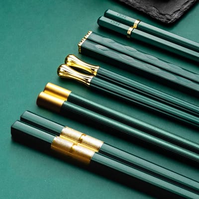 Dailygoods - Glasvezel Eetstokjes Herbruikbare - 5 Paar Multi-Style Eetstokset voor Aziatische Gerechten