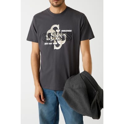 GUESS Ss Bsc  Drop Sh New Asphalt Taglia: XS | Magliette basic Outlet | Uomo