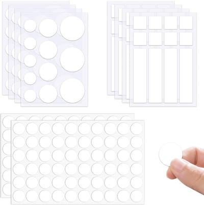 216 stuks dubbelzijdige plakstippen, geen sporen, waterdichte stippenstickers, ronde transparante zelfklevende stickers, verwijderbare plakpasta, puntstickers voor posters, ballonnen, papier