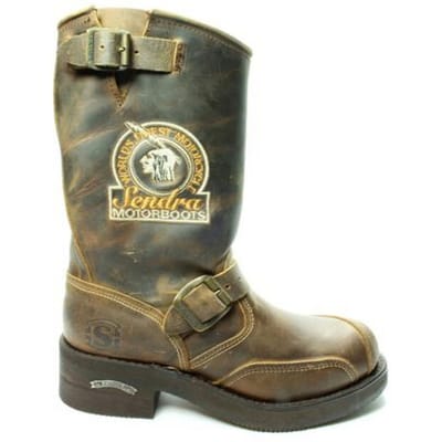 Sendra Boots 3565 Steel Bruin Dames Heren Biker Boots Casual Fashion Motorlaarzen Stalen Neus Anti Slip Zool Unisex Echt Leer Maat 38
