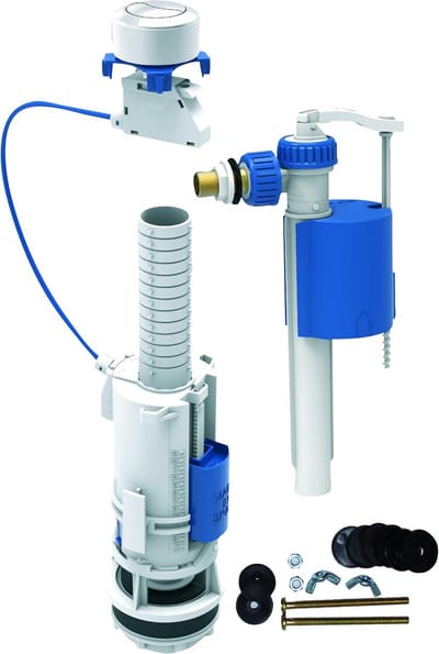 Spoelmechanisme voor Toilet, Compleet met Kabel, Waterbesparend (3-6 L), Universeel Wit