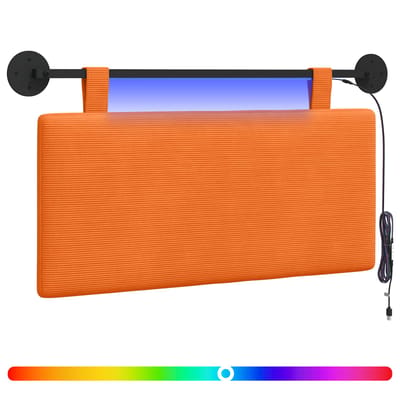 vidaXL - Hangend - hoofdbord - Oranje - Corduroy - stof