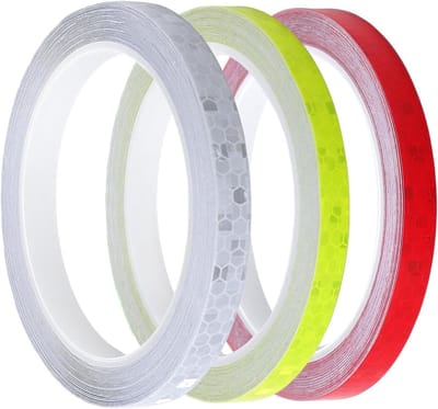 Reflectietape zelfklevend 10mm x 8m - Waterdichte waarschuwingsband - Hoogwaardige zichtbaarheid voor voertuigen - m-winkel