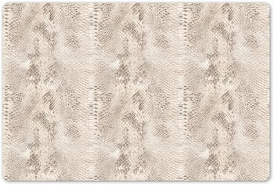 Placemats 45x30 cm - Placemat kunststof - 1 stuk - Slang - Patroon - Beige - Borden onderleggers - Decoratie voor op tafel - Keuken tafeldecoratie accessoires - Vinyl onderlegger - Tafelversiering