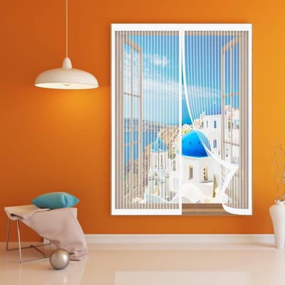 Magnetisch Hor Gordijn - Automatisch Sluitend - 115x60 cm - Voor Ramen en Deuren - Zonder Boren