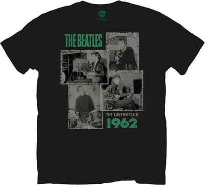 The Beatles - Cavern Shots 1962 Heren T-shirt - S - Zwart