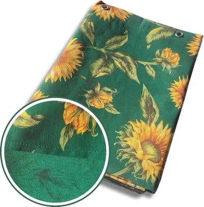 Zonnezeil voor balkon en terras - robuust en wasbaar - 100% polyester - duurzaam - zonnebloem - 145 x 290 cm