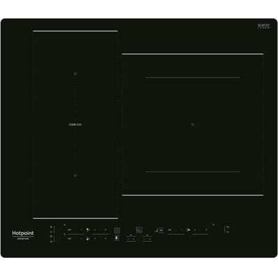 Table de cuisson induction - HOTPOINT - 3 zones - HB2760BNE - L 59 x P 51 cm - 7200W total - Noir