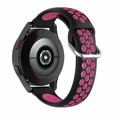 By Qubix - Siliconen sportbandje met gesp - Zwart + roze - Geschikt voor Xiaomi Redmi Watch 5 Active / Redmi Watch 5 Lite