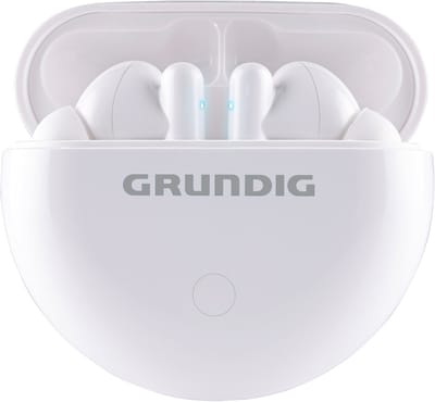 Grundig Draadloze Oordopjes True Wireless Bluetooth 5.0 – Oortjes Draadloos met Touch Control – Bluetooth Oordopjes met Batterijduur van 3 uur - In Ear met Microfoon – Wit