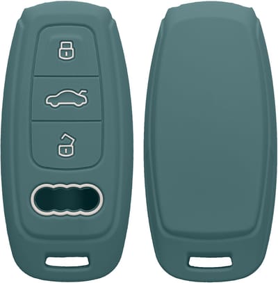 kwmobile autosleutel hoesje geschikt voor Audi A6 A7 A8 Q7 Q8 3-knops autosleutel Keyless hoes - TPU autosleutel behuizing - Beschermende auto sleutel case - Sleuteletui in Arctische nacht