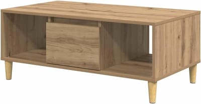 Salontafel - Koffietafel Woonkamertafel - Ontspannen in de woonkamer - Met handige opbergplank - 90 x 50 x 26.5 cm