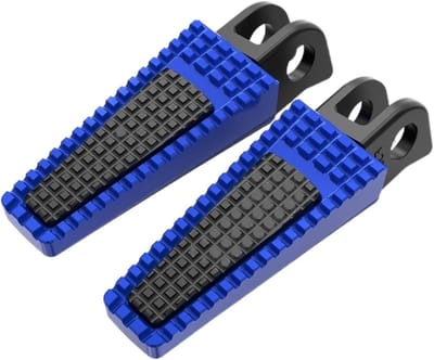 Motorfiets Voetsteunen - Rijpedalen - Comfortabel Rijden - Trillingsdempend Rubber - 326 g - Blauw