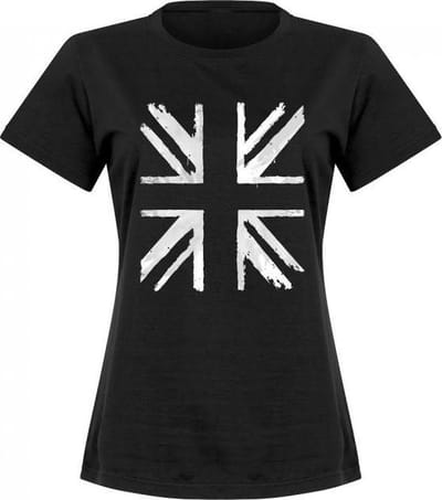 Glasto Banksy Union Dames T-Shirt - Zwart - L