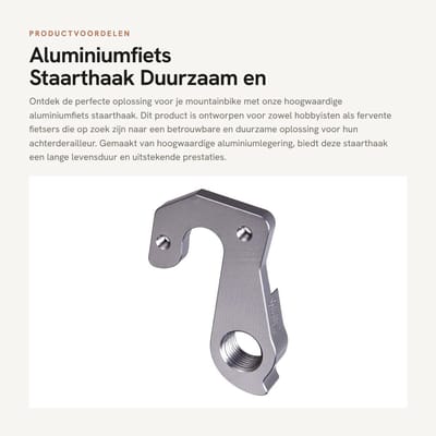 Dailygoods- Derailleurhanger Aluminiumlegering - Achterderailleur - Staarthaak - Schroeven - Fietsbescherming - Duurzaam en eenvoudig te installeren - Fietsstaarthaak