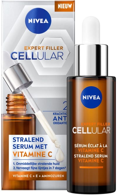 1 x Nivea - Cellular - Expert Filler Vitamine C Serum - Voor Stralende Huid - 30 ml - NIVEA Serum Vitamine C - Anti-aging Serum - Serum Voor Stralende Huid - Serum Voor Fijne Lijntjes - Serum Voor Gevoelige Huid