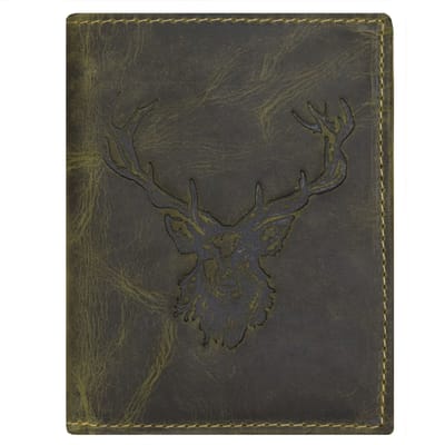 Greenburry - Vintage animal wallet - royal stag - men - olive