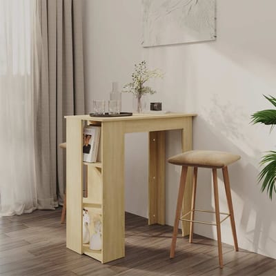 vidaXL - Bartafel - met - schap - 102x50x103,5 - cm - hout - sonoma - eikenkleur