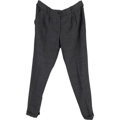 Geruite broek van Dolce & Gabbana in grijze wol