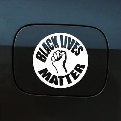 Bumpersticker - Black Lives Matter - 15 X 15 - Wit
